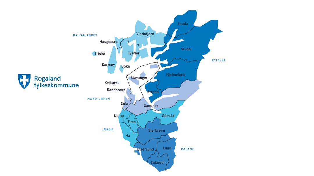 Rogaland fylkeskommune består av mange kommuner