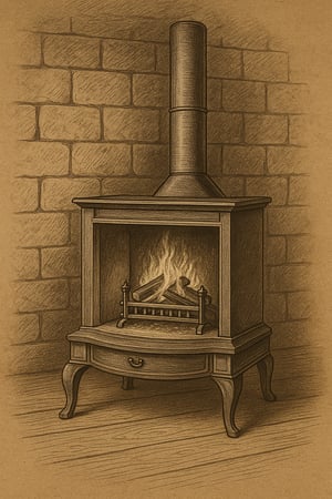 Illustrasjon av et eksempel på Franklin-ovnen